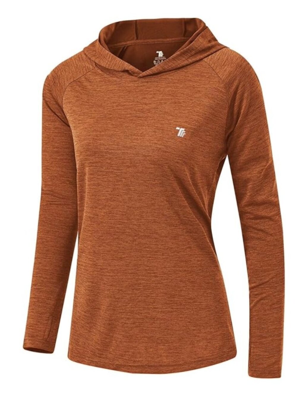 Women's UPF 50+ Sun Protection Hoodie Shirt Long Sleeve, Orange